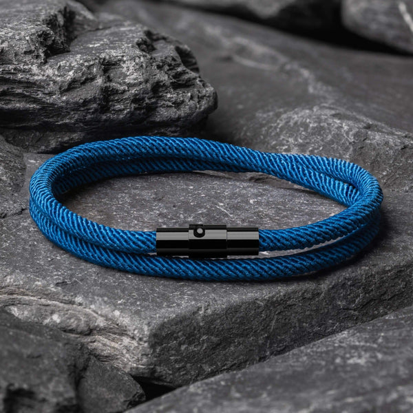 Blue Men's Rope Bracelet | Waterproof Jewelry | Samos Jewelry