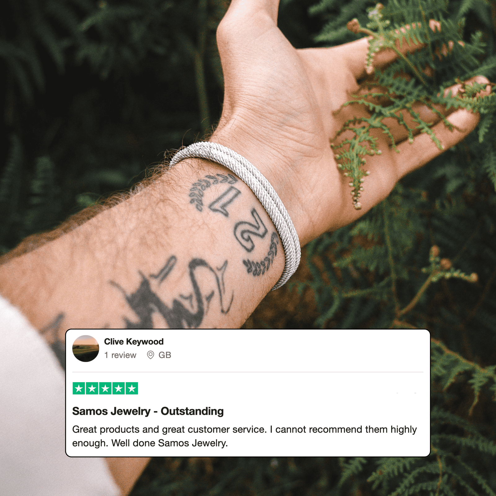 Men's Modern Rope Bracelet With Magnetic Clasp | Samos Jewelry