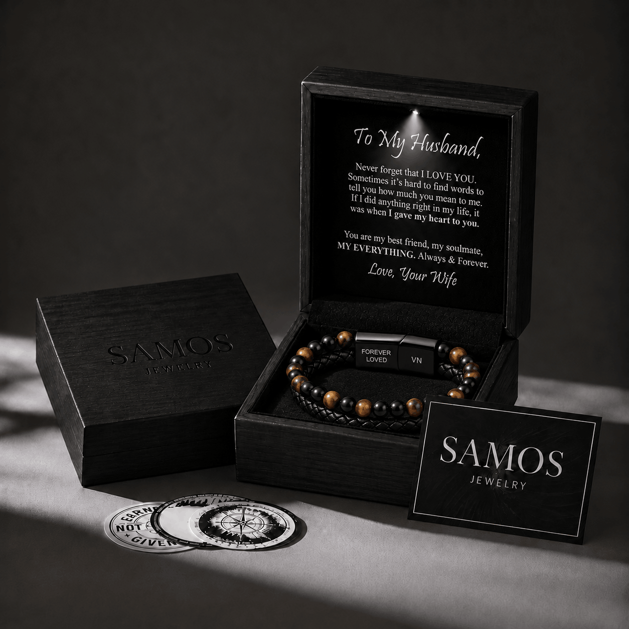 "Onyx" - Personalized Beaded Bracelet