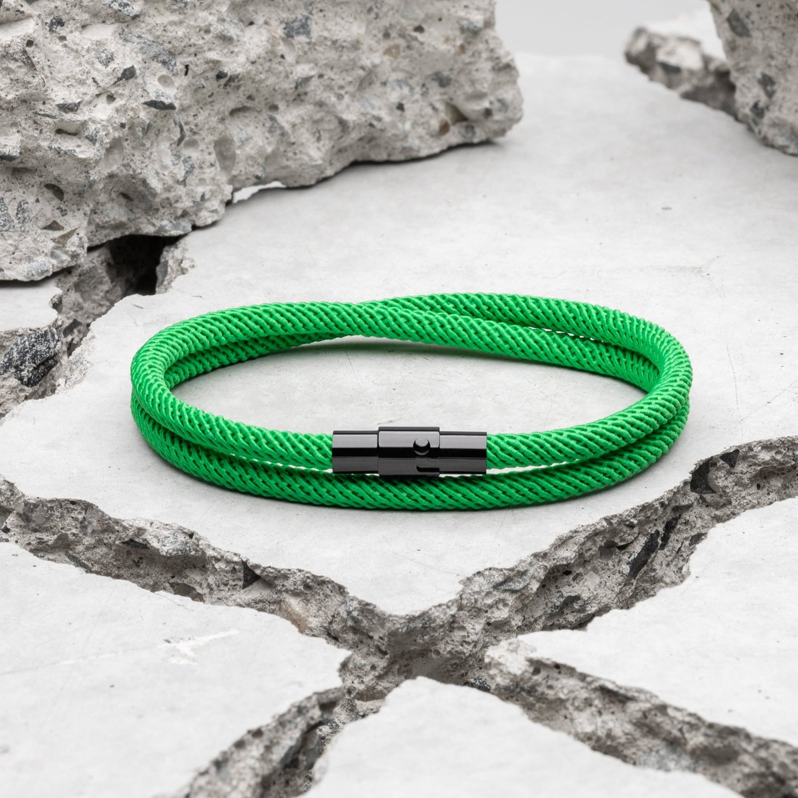 Men's Sturdy Green Twisted Milan Rope Bracelet | Samos Jewelry