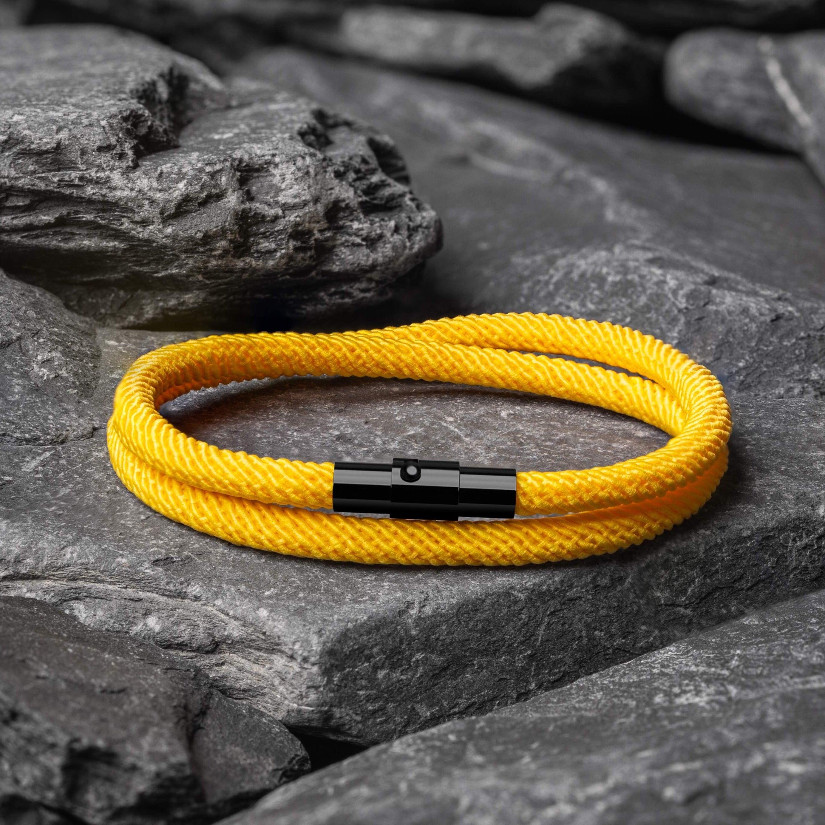 Magnetic Clasp Men's Yellow Rope Bracelet | Samos Jewelry
