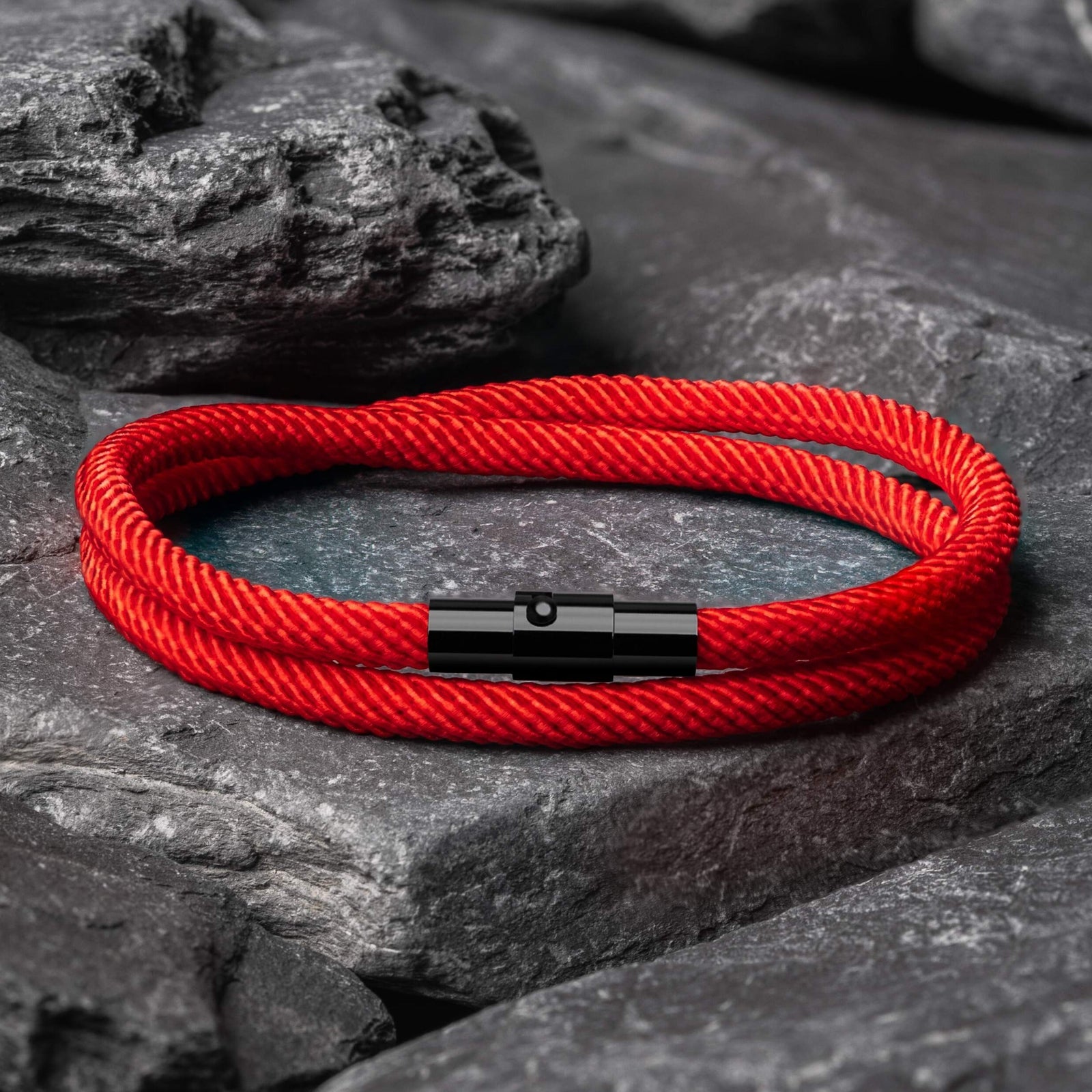 Vibrant Red Double Milan Rope Bracelet For Men | Samos Jewelry