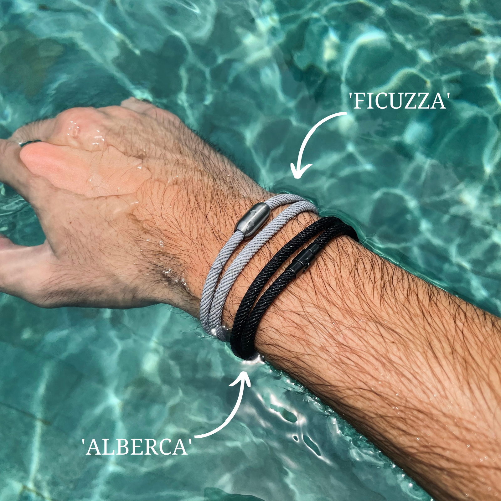 Men's Water-Resistant Silver Rope Bracelet | Samos Jewelry
