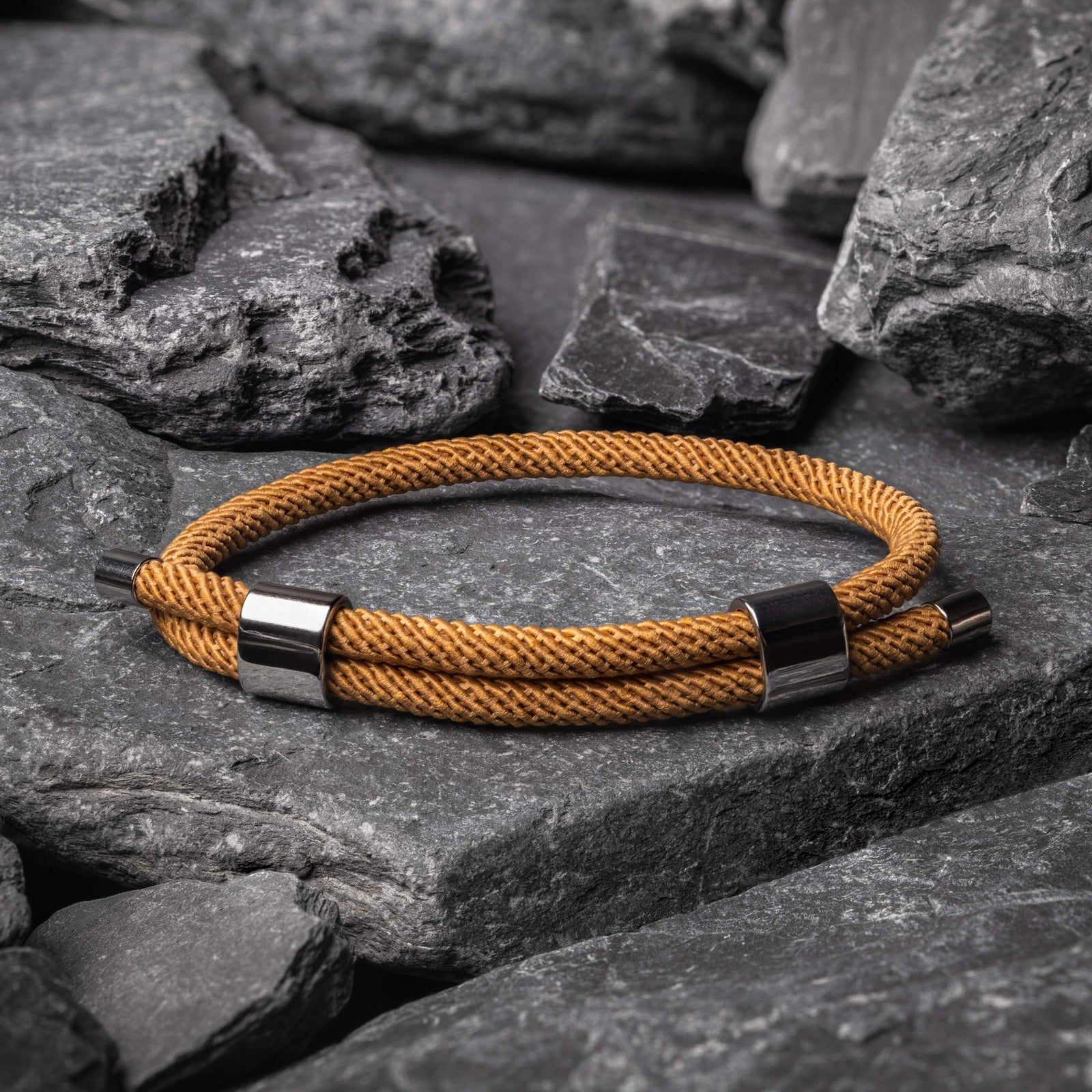 Men's Brown Adjustable Shackle Rope Bracelet | Samos Jewelry