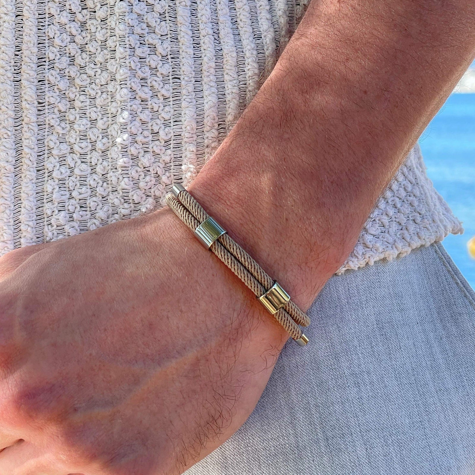アクセサリー Seamless Shave Chain Bracelet custom 14K Gold Rope Chain Bracelet, 2mm 3mm 4mm Rope Chain