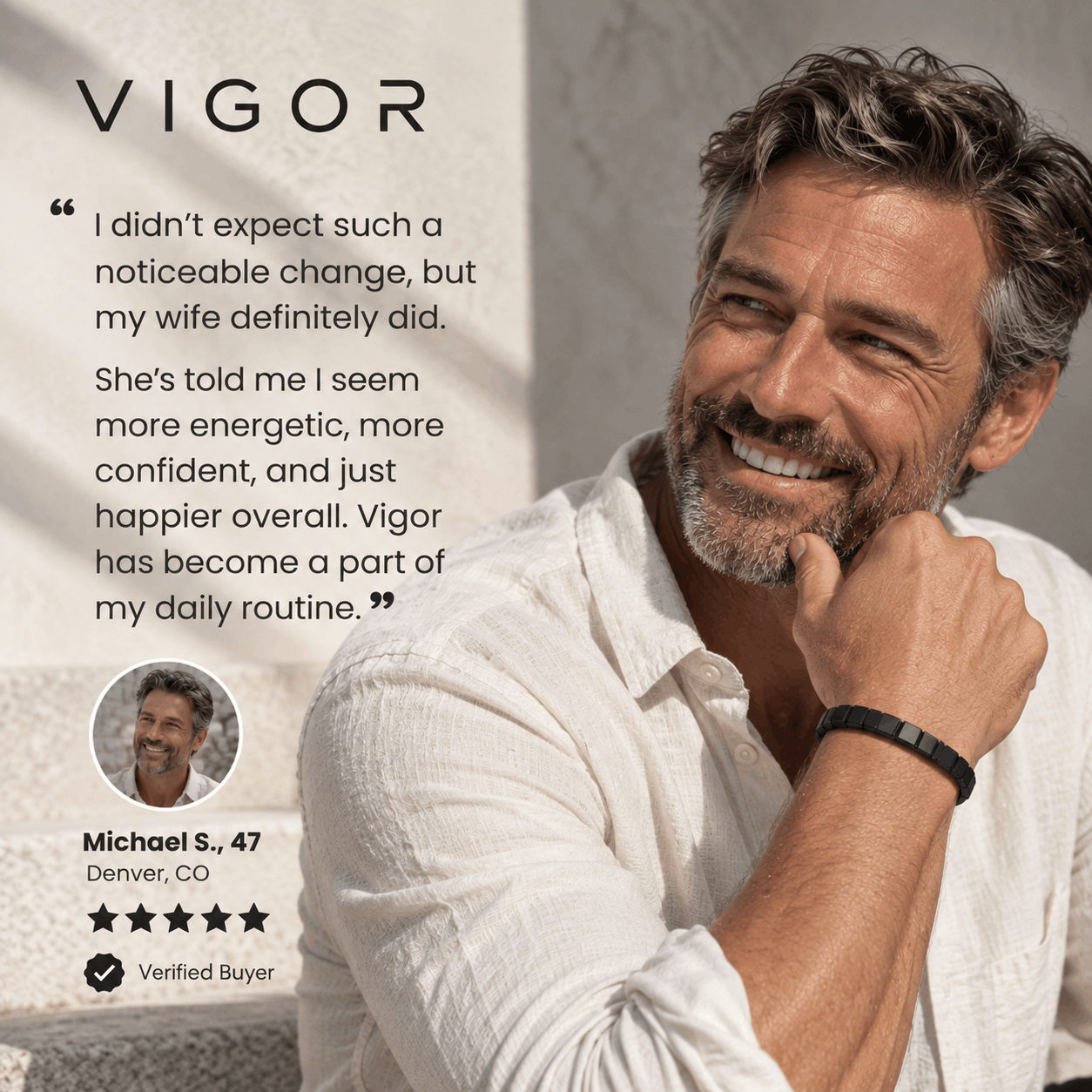 Vigor® Hematite Bracelet
